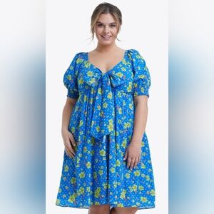 Draper James Jennifer Polka Dot Floral Dress 3x